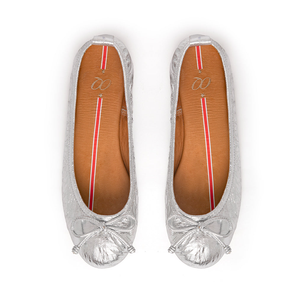 Bailarina Pareja Moño Tejido Plata