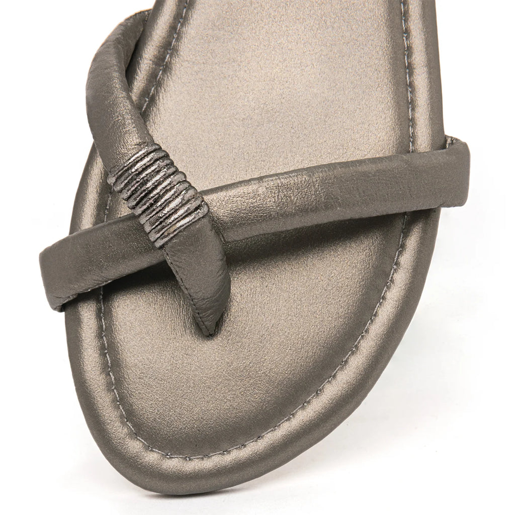 Sandalia Broma Tejida Plomo Con fusil