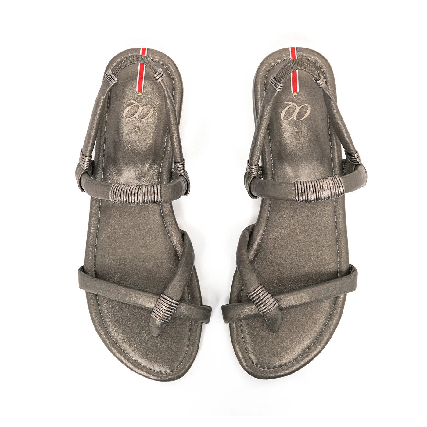 Sandalia Broma Tejida Plomo Con fusil