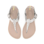 Sandalia Ibiza Croco Plata