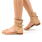 Sandalia Plana Elegante Intuición Trigo