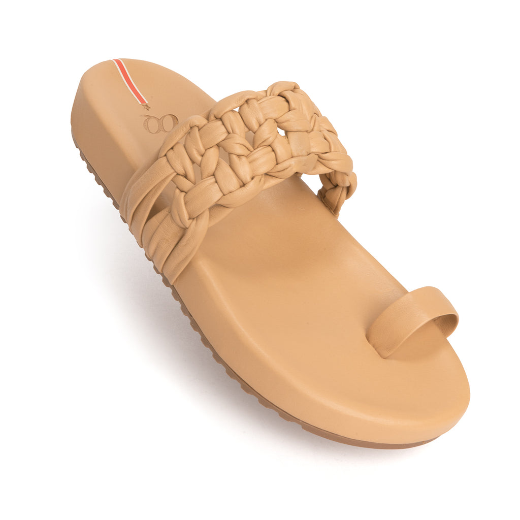 Sandalia Plana Quimbara Trigo