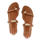 Sandalia Broma Tejida Miel con Oro