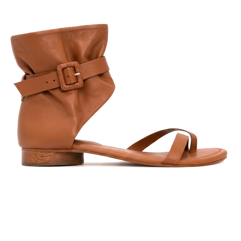 Sandalia Plana Elegante Intuición Miel