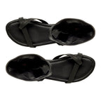 Sandalia Plana Elegante Intuición Negra