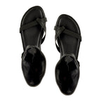 Sandalia Plana Elegante Intuición Negra