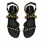 Sandalia Meribel Negra con dorado