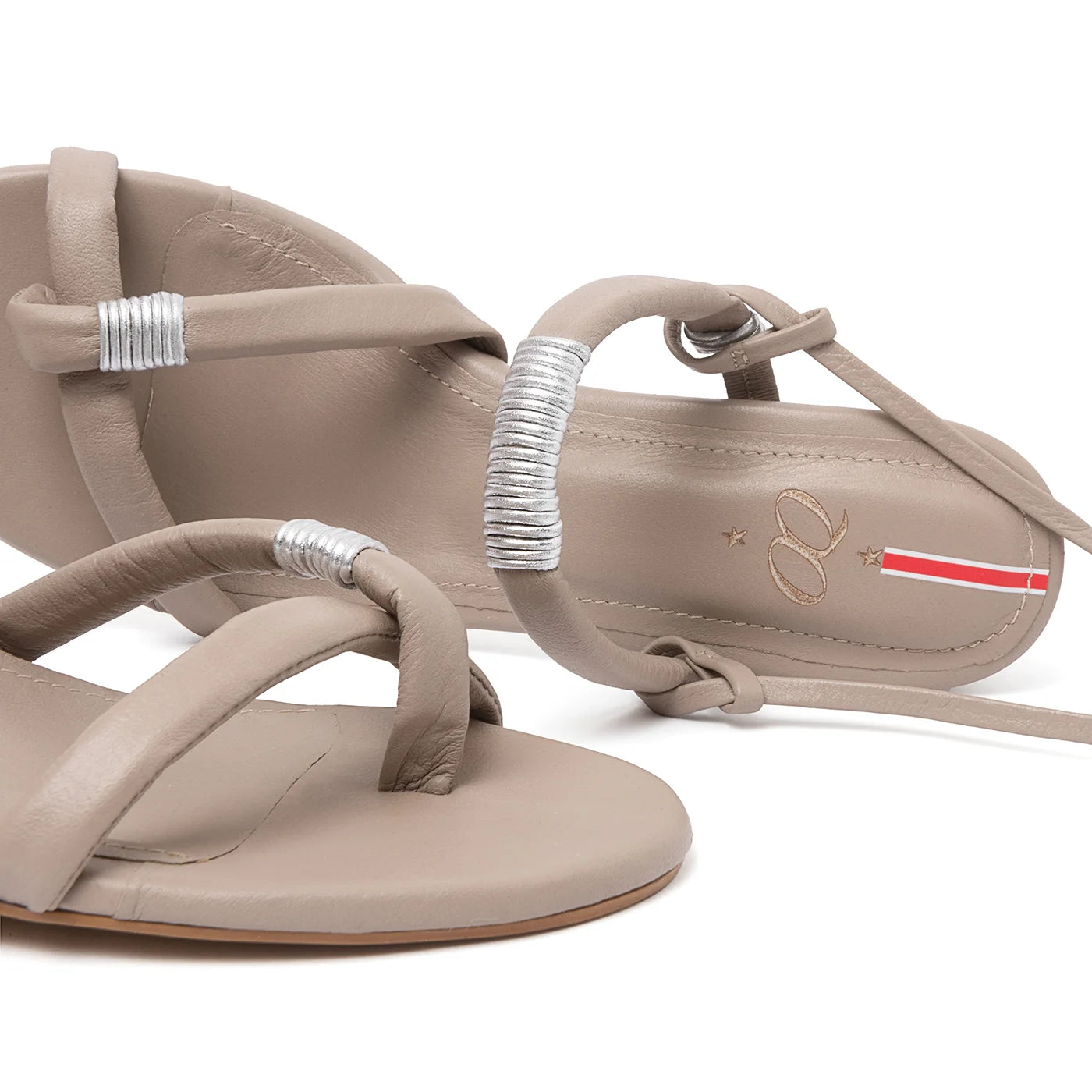 Sandalia Tacón Ana 5.5 Taupe de tiras
