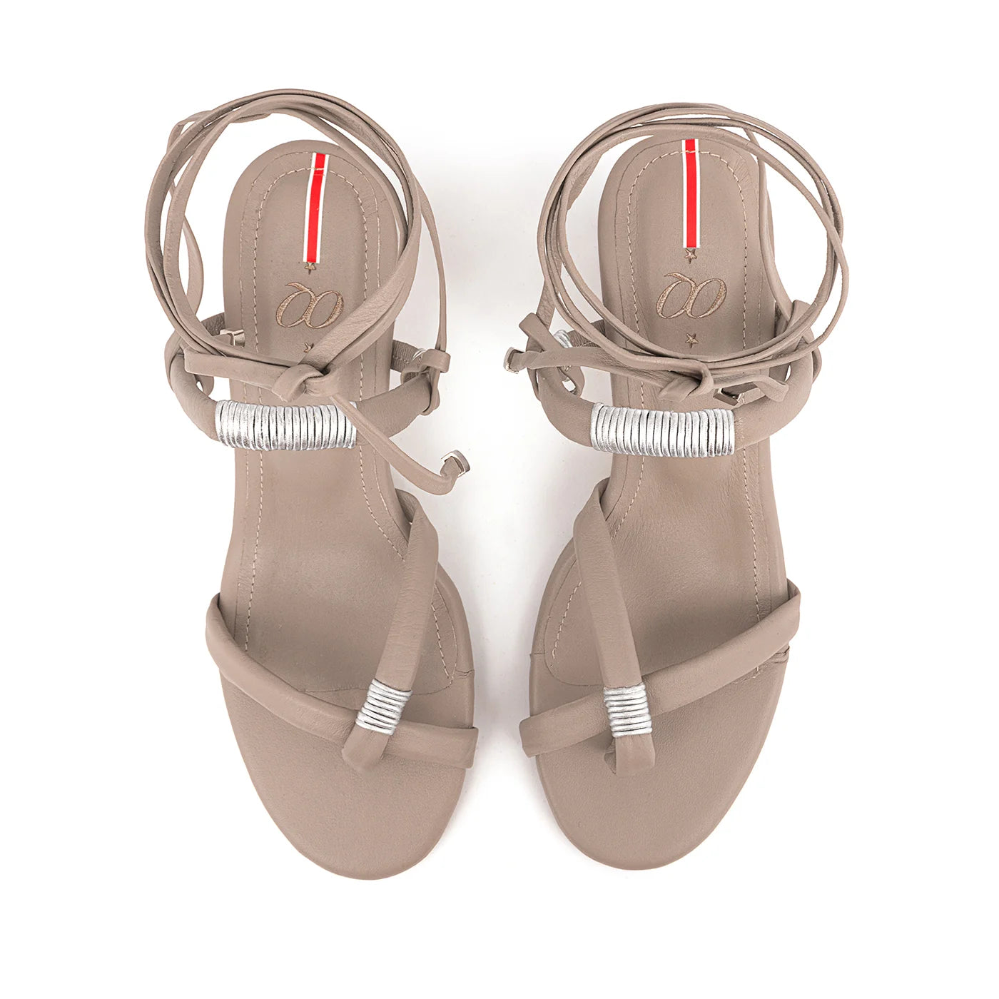 Sandalia Tacón Ana 5.5 Taupe de tiras