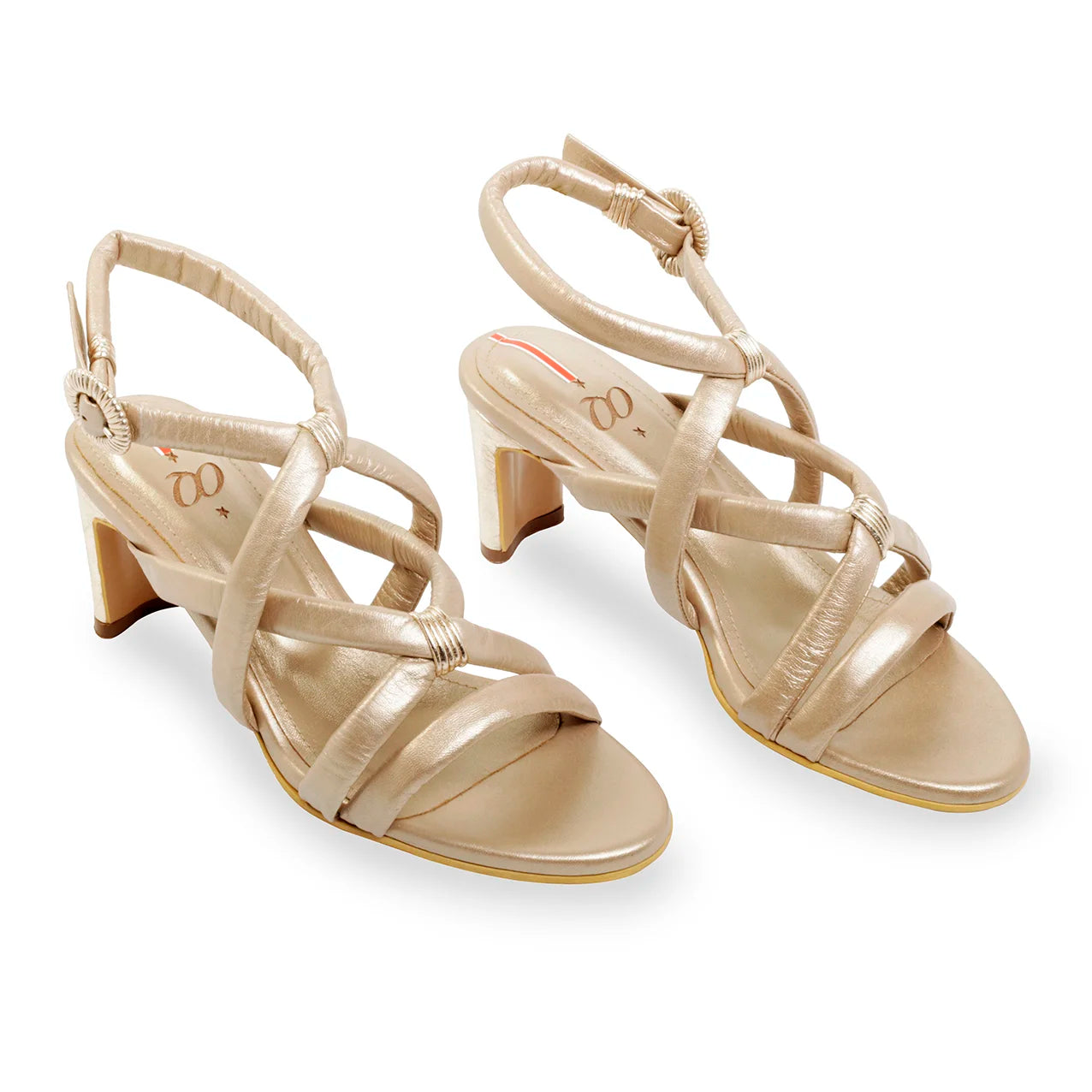 Sandalia Corazón 5.5 Peltre x oro