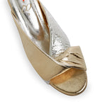 Sandalia Pulmón Oro Con Plata