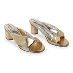 Sandalia Pulmón Oro Con Plata