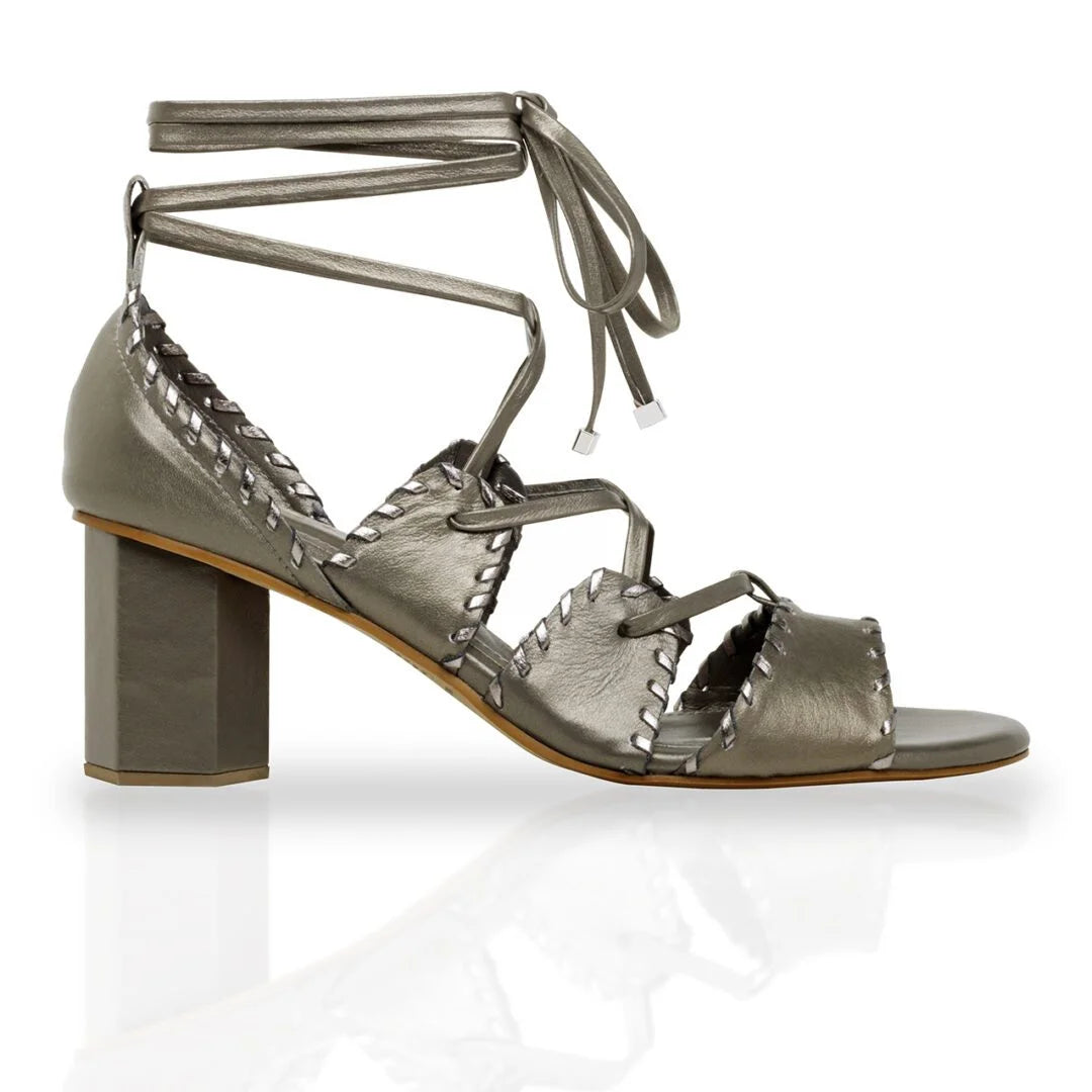 Sandalia Tacón 5.5 Violeta Plomo x Cañon Fusil