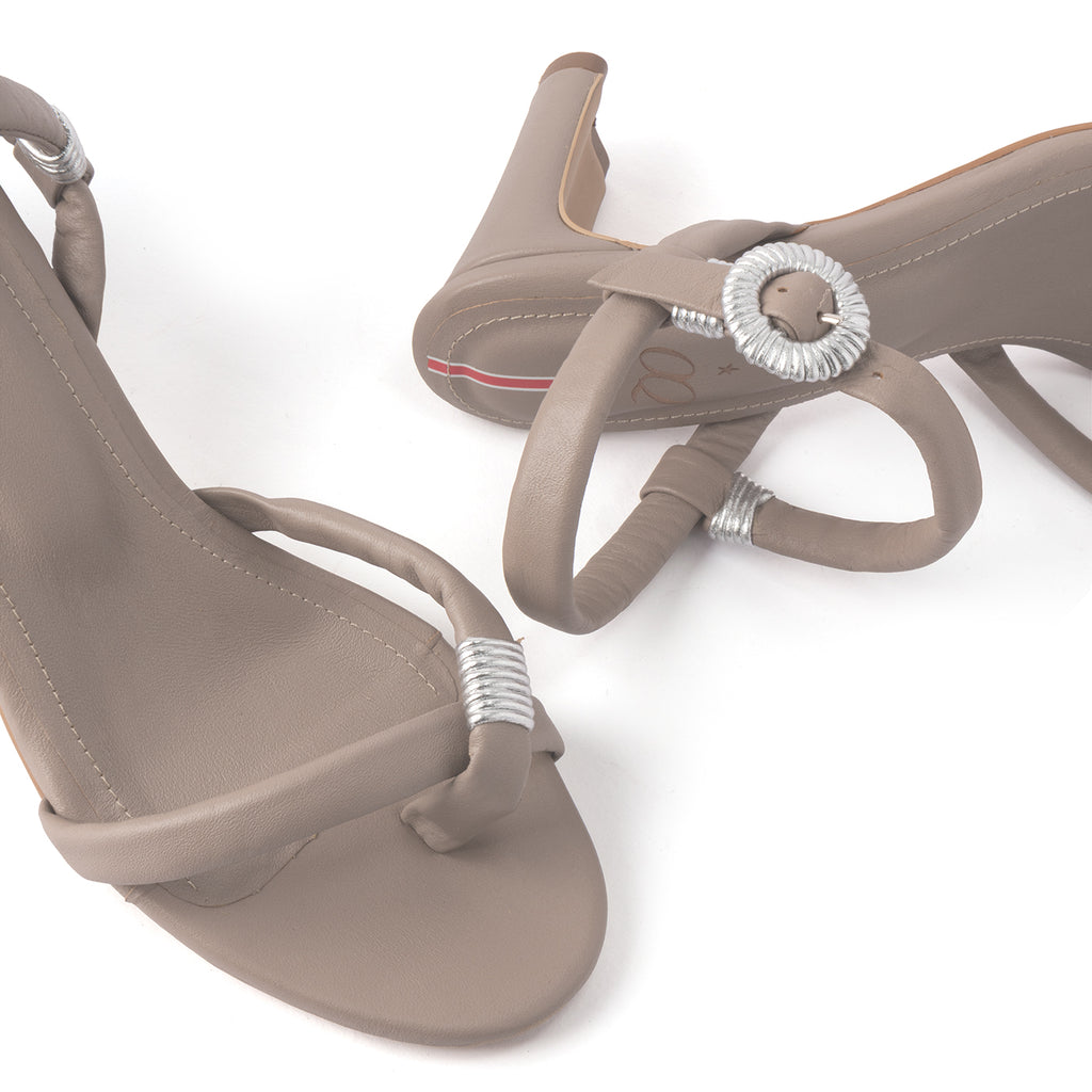Sandalia Tacòn Ana 5.5 Taupe