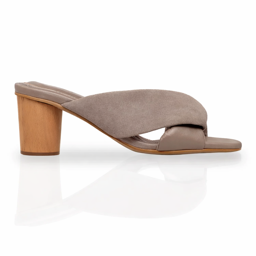 Sandalia de Tacón Pulmón Taupe