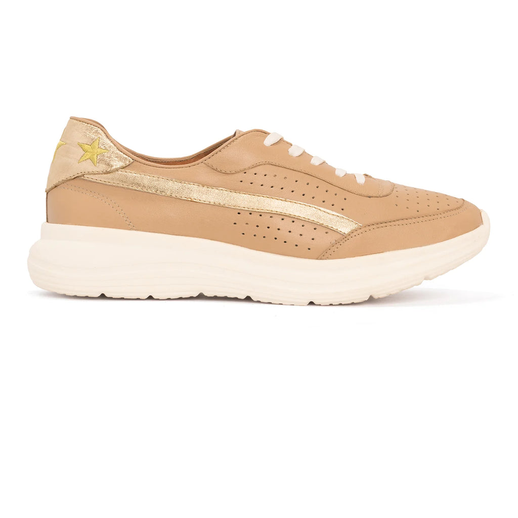 Tenis de Cuero Exhalar Trigo x Oro