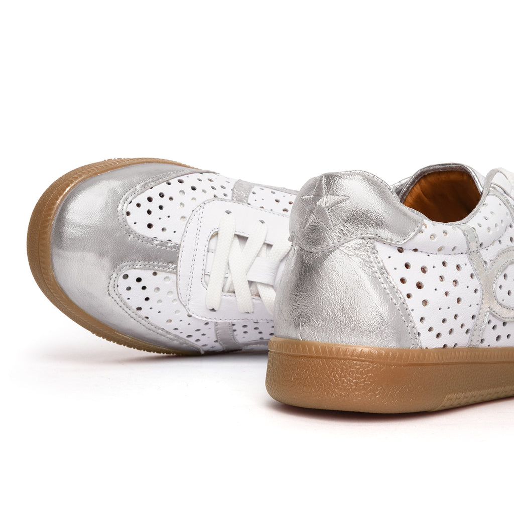 Tenis Icon Plata x Blanco