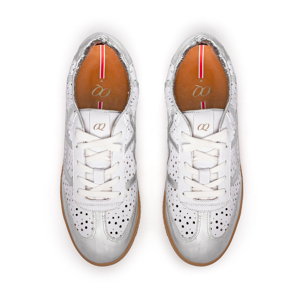 Tenis Icon Plata x Blanco
