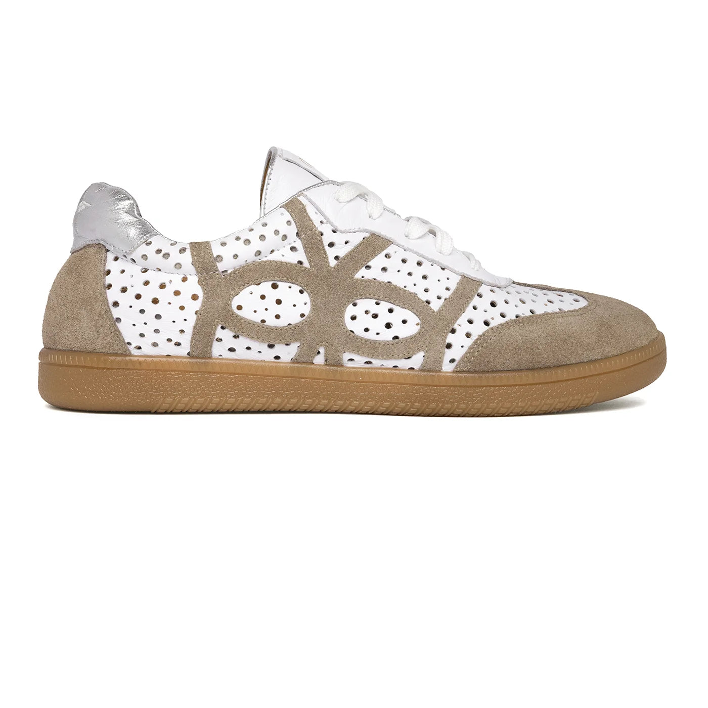Tenis Icon Blanco Con Taupe