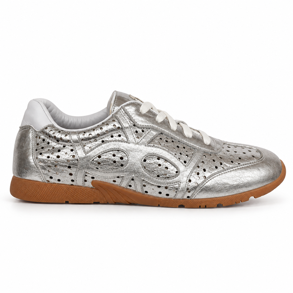 Tenis en Cuero Icon Ballerina Plata