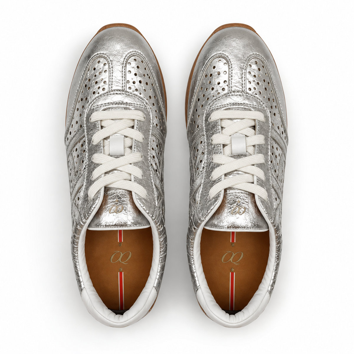 Tenis en Cuero Icon Ballerina Plata