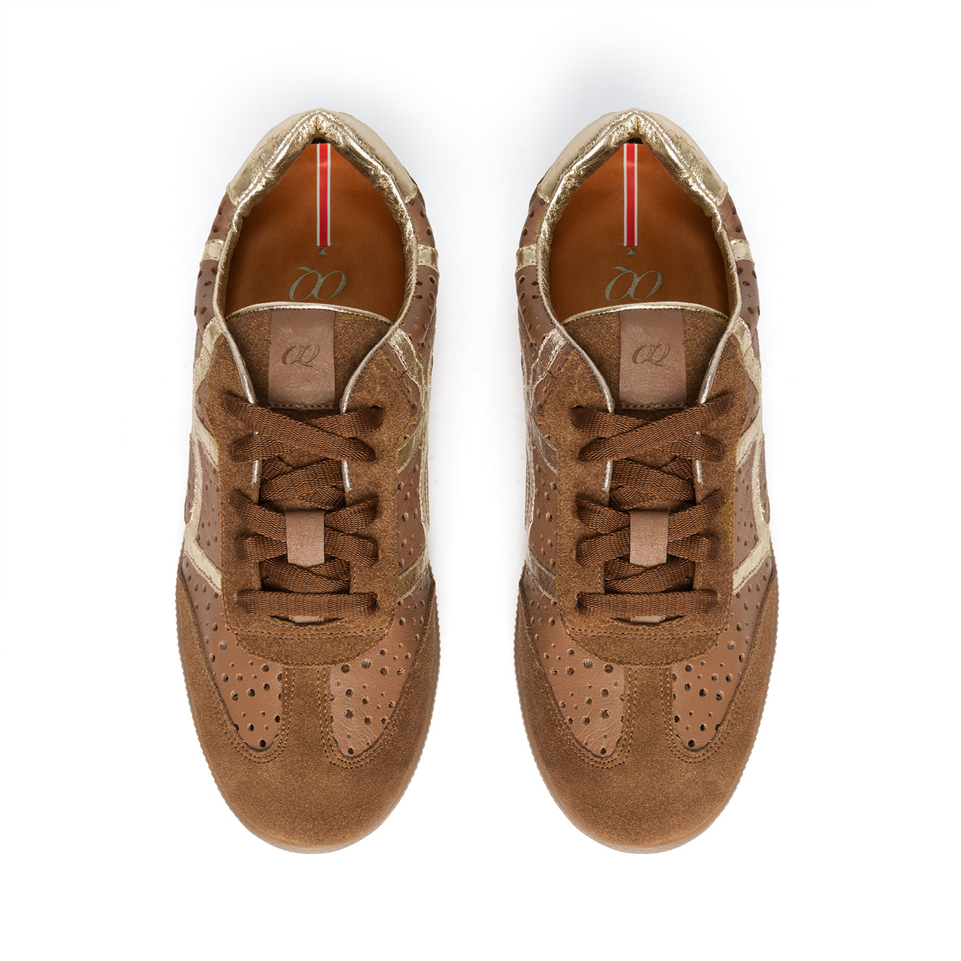 Tenis en Cuero Icon Miel x Oro